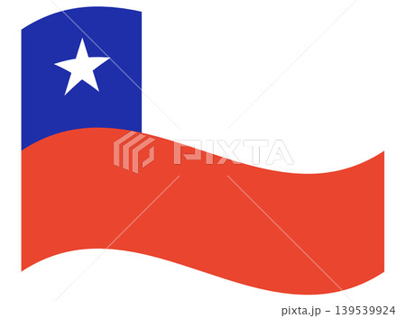 Waving flag of Chile isolated. Waving flag of Chile isolated. 139539924