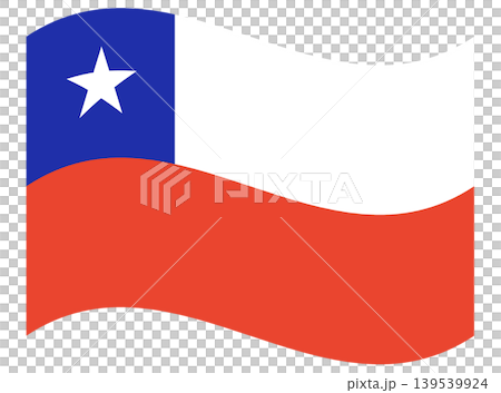 Waving flag of Chile isolated. Waving flag of Chile isolated. 139539924
