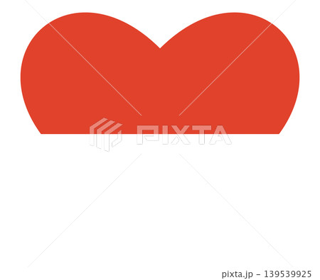 Flag of Indonesia isolated in heart shape. Flag of Indonesia isolated in heart shape. 139539925