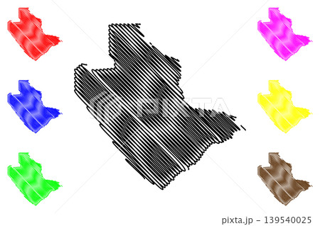 Central District (Districts of Botswana, Republic of Botswana) map vector illustration, scribble sketch Central map Central District (Districts of Botswana, Republic of Botswana) map vector illustration, scribble sketch Central map 139540025