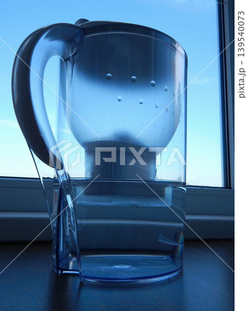 The process of water filtration in a domestic water filter 139540073