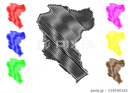 Manatuto Municipality (Municipalities of East Timor, Democratic Republic of Timor-Leste, island) map vector illustration, scribble sketch Manatuto map 139540165