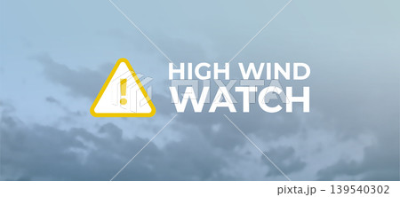 High Wind Watch Warning Yellow Caution Sign Floating Against Dramatic Red Orange Stormy Sky High Wind Watch Warning Yellow Caution Sign Floating Against Dramatic Red Orange Stormy Sky 139540302