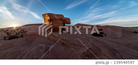 Valley of Fire Nevada Unique Sandstone Formation with Natural Hollow and Wind Sculpted Rock Valley of Fire Nevada Unique Sandstone Formation with Natural Hollow and Wind Sculpted Rock 139540597