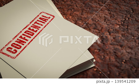 Confidential Papers On Desk For Privacy 3d render. Confidential Papers On Desk For Privacy 3d render. 139541209