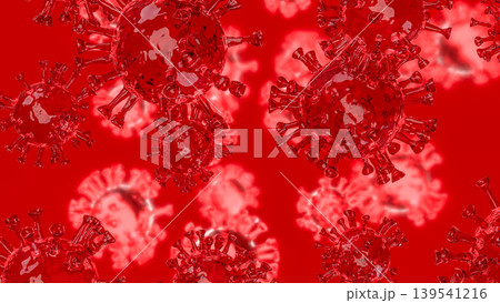 Red Virus Cells Medical Background 3d render. 139541216