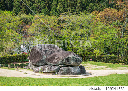 石舞台古墳 石舞台展望台からの景観 奈良県 石舞台古墳 石舞台展望台からの景観 奈良県 139541782