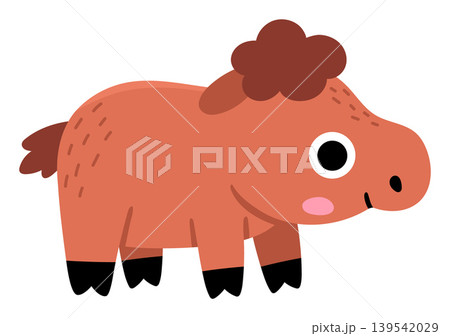 Vector cartoon baby elk isolated on white background. Funny little moose clipart. Cute forest animal child icon for kids. Flat woodland element. Woods wildlife illustration Vector cartoon baby elk isolated on white background. Funny little moose clipart. Cute forest animal child icon for kids. Flat woodland element. Woods wildlife illustration 139542029