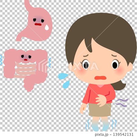 一名女子因腳部冰冷而引發胃腸道疾病。 139542131