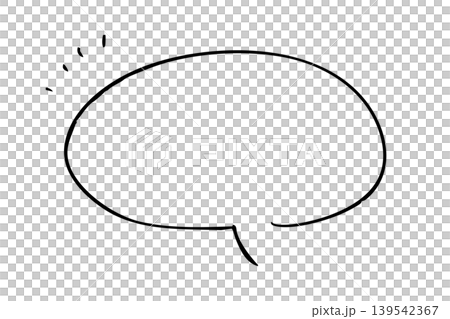 Simple, hand-drawn style speech bubble frame | Cute monochrome message material with rough lines Simple, hand-drawn style speech bubble frame | Cute monochrome message material with rough lines 139542367