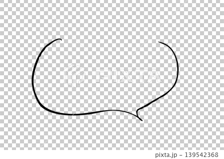 Hand-drawn style rough speech bubble frame material | Simple line drawings and cute monochrome message designs Hand-drawn style rough speech bubble frame material | Simple line drawings and cute monochrome message designs 139542368