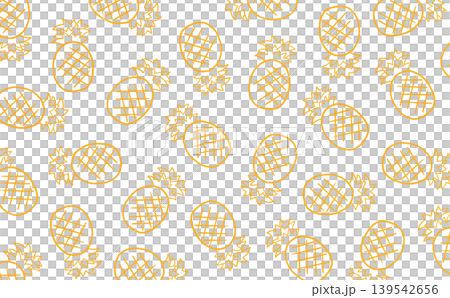 Pineapple line drawing pattern (orange) Pineapple line drawing pattern (orange) 139542656