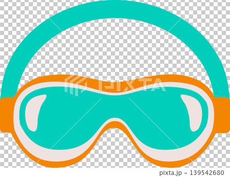 Colorful Summer Swimming Goggles Flat Illustration Colorful Summer Swimming Goggles Flat Illustration 139542680
