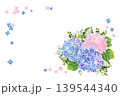 紫陽花のフレーム1（枠なし） 139544340