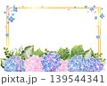 紫陽花のフレーム2（枠有り） 139544341