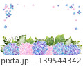 紫陽花のフレーム2（枠なし） 139544342