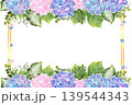 紫陽花のフレーム3（枠有り） 139544343