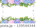 紫陽花のフレーム3（枠なし） 139544344