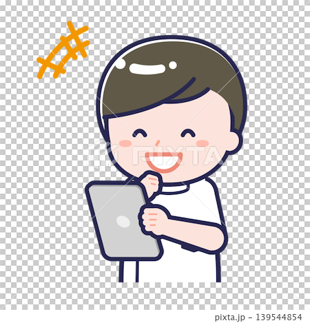 "Nurse 01" male using a tablet "Nurse 01" male using a tablet 139544854