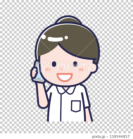 "Nurse 01" woman using a smartphone "Nurse 01" woman using a smartphone 139544857