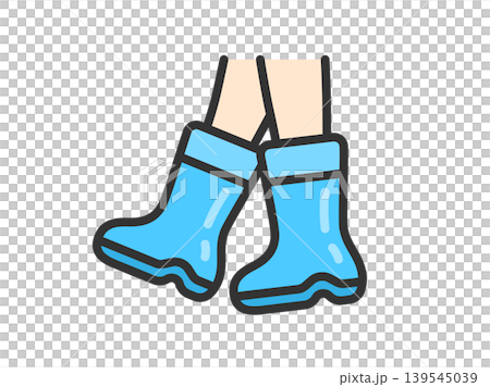 An illustration of a foot wearing a boot (line drawing, color). An illustration of a foot wearing a boot (line drawing, color). 139545039