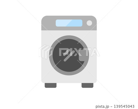 ドラム式洗濯機のアイコンのイラスト ドラム式洗濯機のアイコンのイラスト 139545043