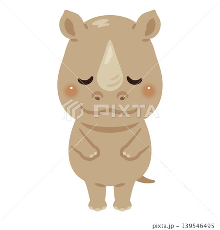 お辞儀するサイキャラクターイラスト 139546495