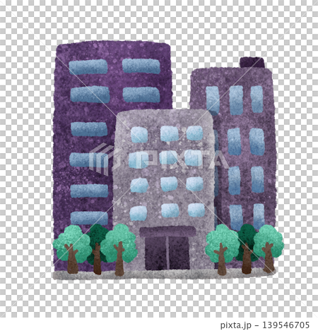Cute hand-drawn illustration of a building Cute hand-drawn illustration of a building 139546705