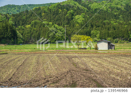 奥琵琶湖の田園風景 滋賀県長浜市西浅井町 奥琵琶湖の田園風景 滋賀県長浜市西浅井町 139546966