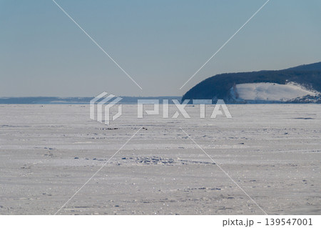 Surface of a frozen river Surface of a frozen river 139547001