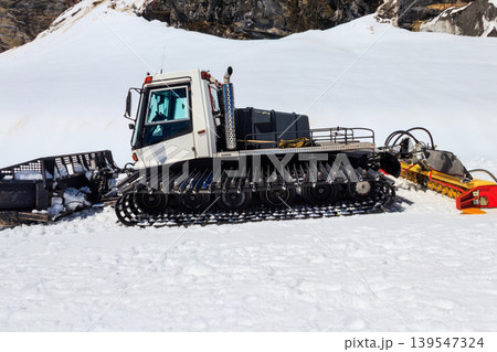 Snowcat, machine for snow removal, preparation ski trails, snow groomer 139547324