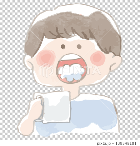 うがいをする子供 水彩 イラスト 感染症 予防 衛生習慣 うがいをする子供 水彩 イラスト 感染症 予防 衛生習慣 139548181