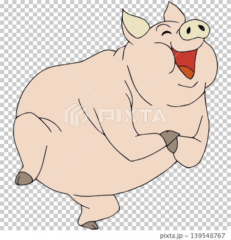 愉快な動物イラスト☆ブタさん 愉快な動物イラスト☆ブタさん 139548767