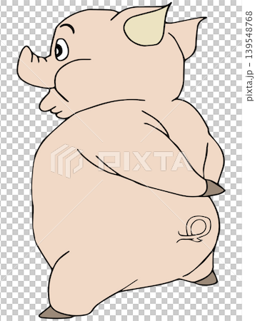 A fun animal illustration ☆ Pig 139548768