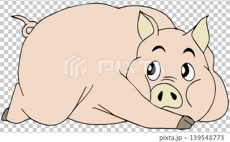 A fun animal illustration ☆ Pig 139548773