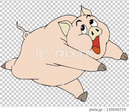 愉快な動物イラスト☆ブタさん 139548774
