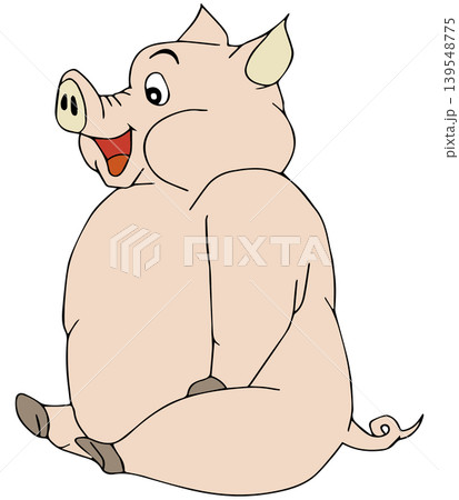 愉快な動物イラスト☆ブタさん 愉快な動物イラスト☆ブタさん 139548775