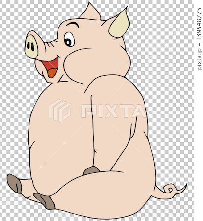 A fun animal illustration ☆ Pig 139548775