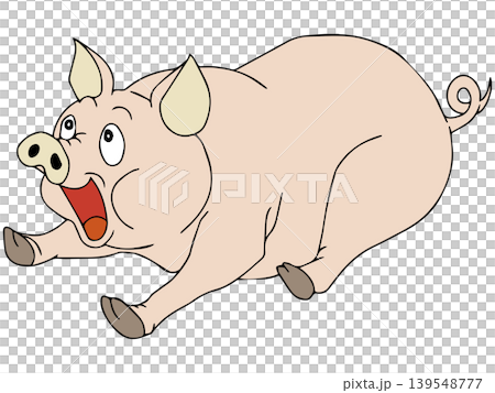 愉快な動物イラスト☆ブタさん 愉快な動物イラスト☆ブタさん 139548777