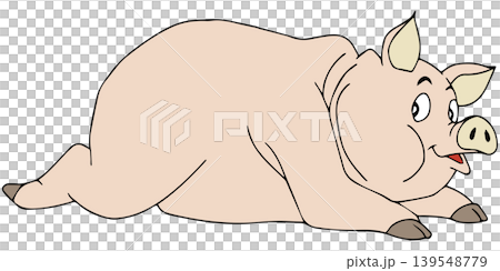 A fun animal illustration ☆ Pig 139548779
