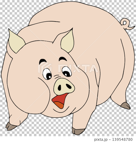愉快な動物イラスト☆ブタさん 愉快な動物イラスト☆ブタさん 139548780