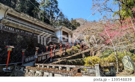 赤灯籠が並ぶ満願寺 (出流観音) の参道 赤灯籠が並ぶ満願寺 (出流観音) の参道 139548839