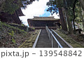 西明寺の茅葺き屋根の楼門と椎林叢 139548842