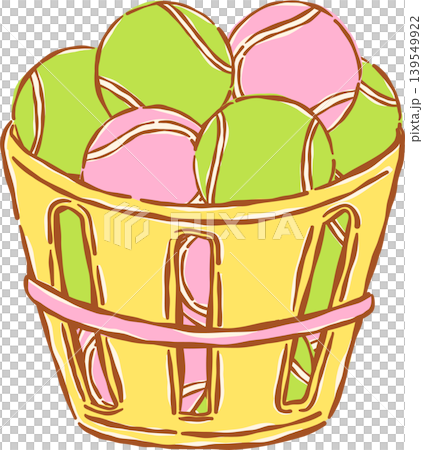 Pink Tennis Ball with Red Bow Whimsical Hand Drawn Pink Tennis Ball with Red Bow Whimsical Hand Drawn 139549922