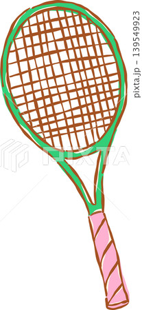 Pink Tennis Ball with Red Bow Whimsical Hand Drawn Pink Tennis Ball with Red Bow Whimsical Hand Drawn 139549923