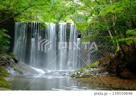 【神奈川県】水沢川の土砂止め堰堤の流れ 139550646