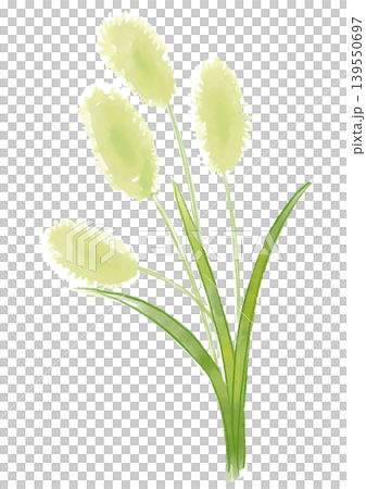 一幅柔和的手繪水彩插圖，描繪了毛茸茸的兔子寶寶。 139550697