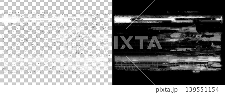 Abstract digital glitch art with horizontal lines and noise on transparent or black background Abstract digital glitch art with horizontal lines and noise on transparent or black background 139551154