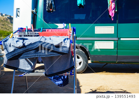 Clothes hanging to dry outdoor Clothes hanging to dry outdoor 139551493