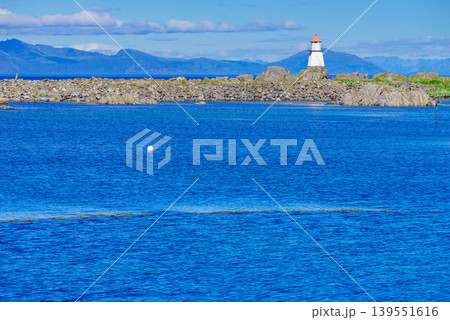 Lighthouse Hovsund Lofoten Islands Norway Lighthouse Hovsund Lofoten Islands Norway 139551616